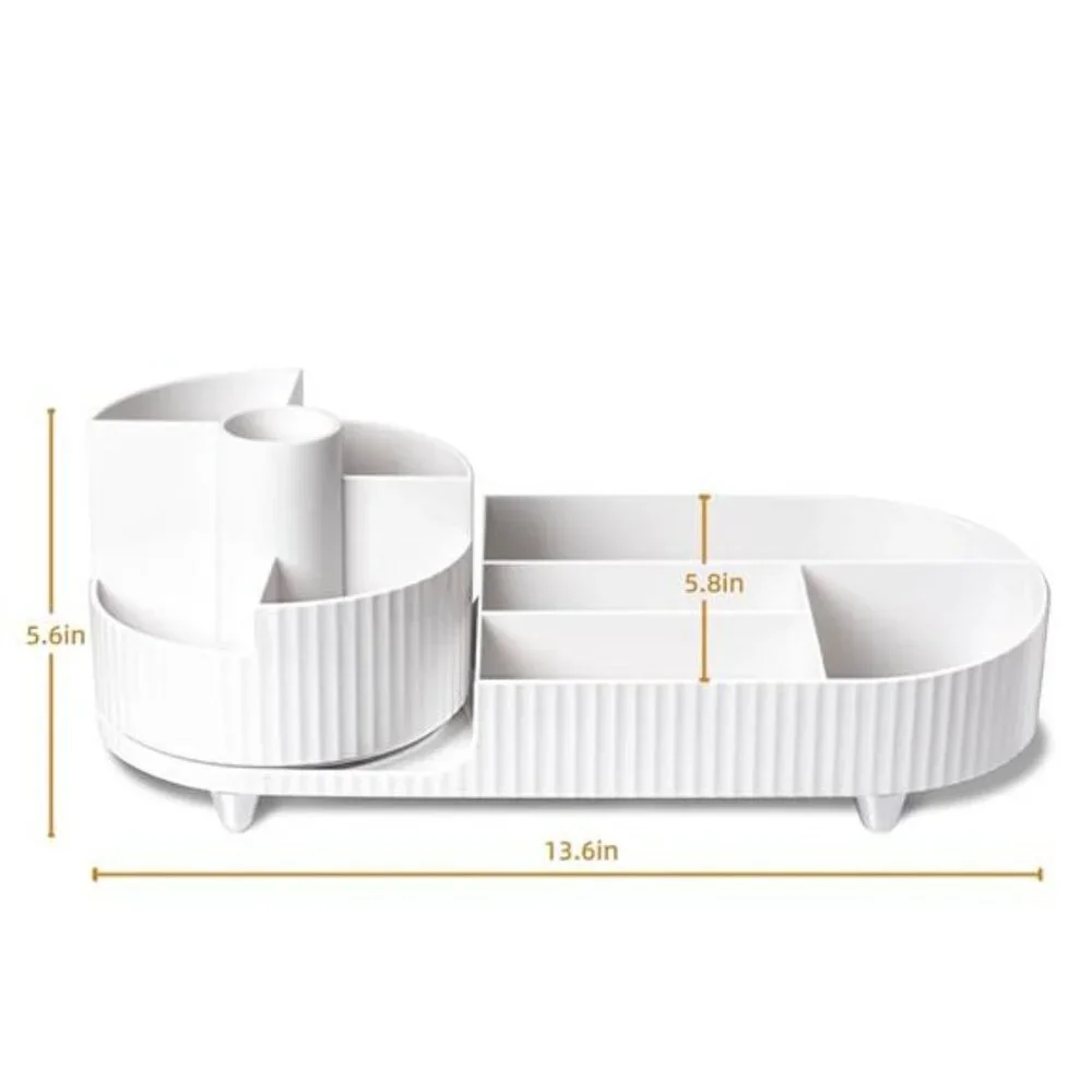 Rotating makeup organizer,Large Capacity Cosmetic Display Case, easy to hold - Picture 5 of 7